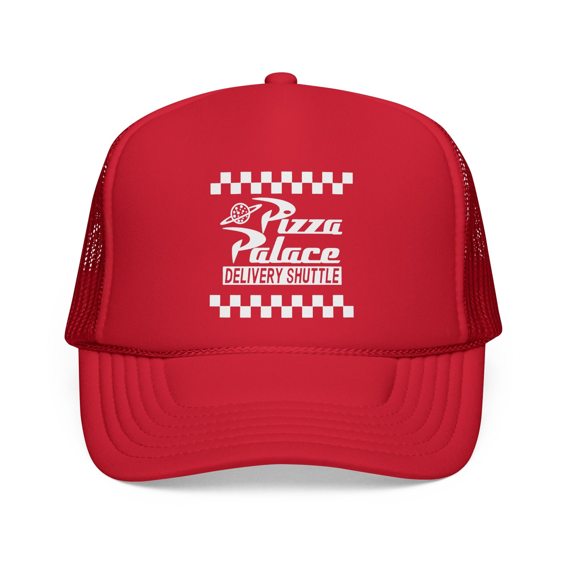 Pizza Palace Delivery Trucker Cap | Retro Checkerboard Logo