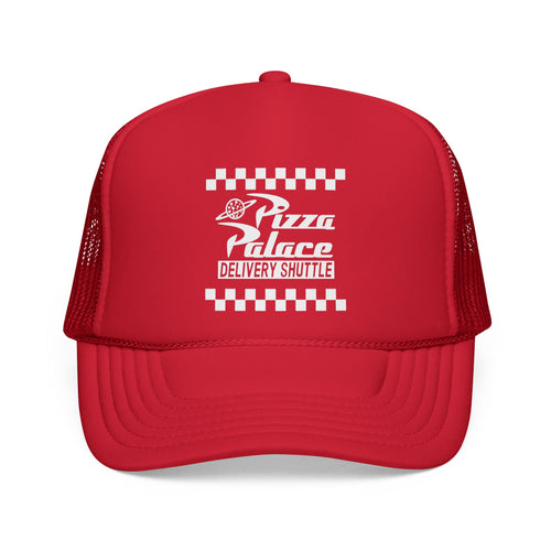 Pizza Palace Delivery Trucker Cap | Retro Checkerboard Logo