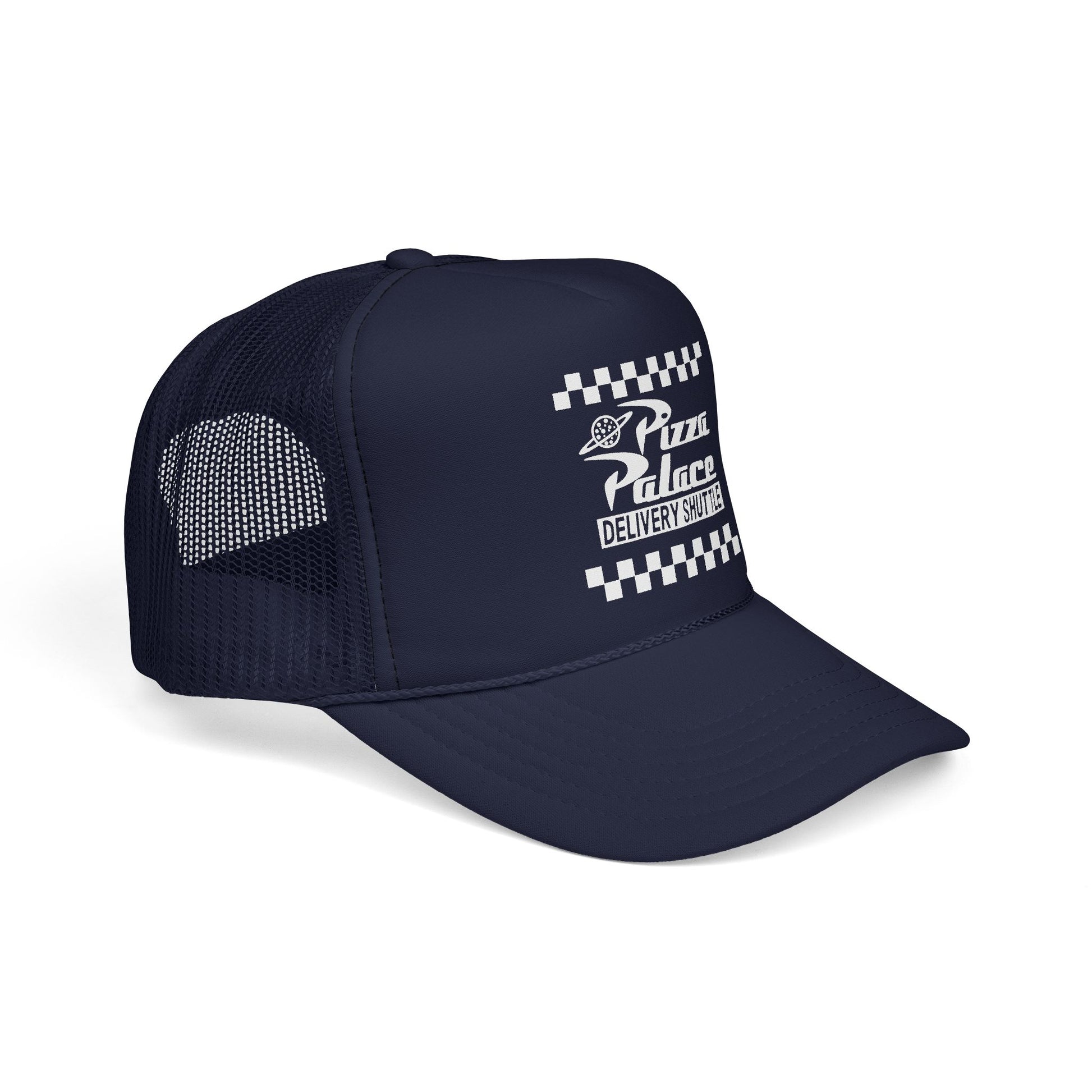 Pizza Palace Delivery Trucker Cap | Retro Checkerboard Logo