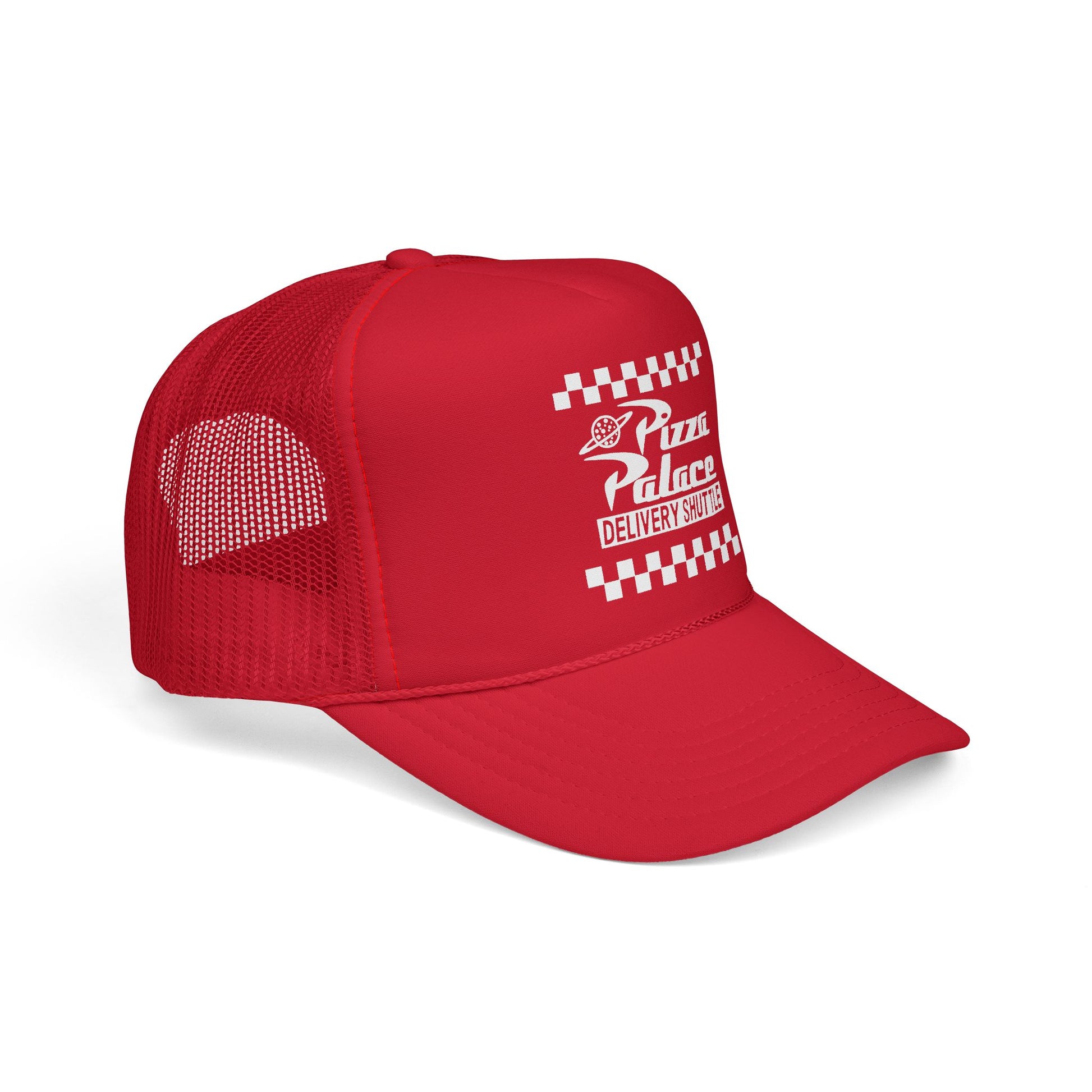 Pizza Palace Delivery Trucker Cap | Retro Checkerboard Logo