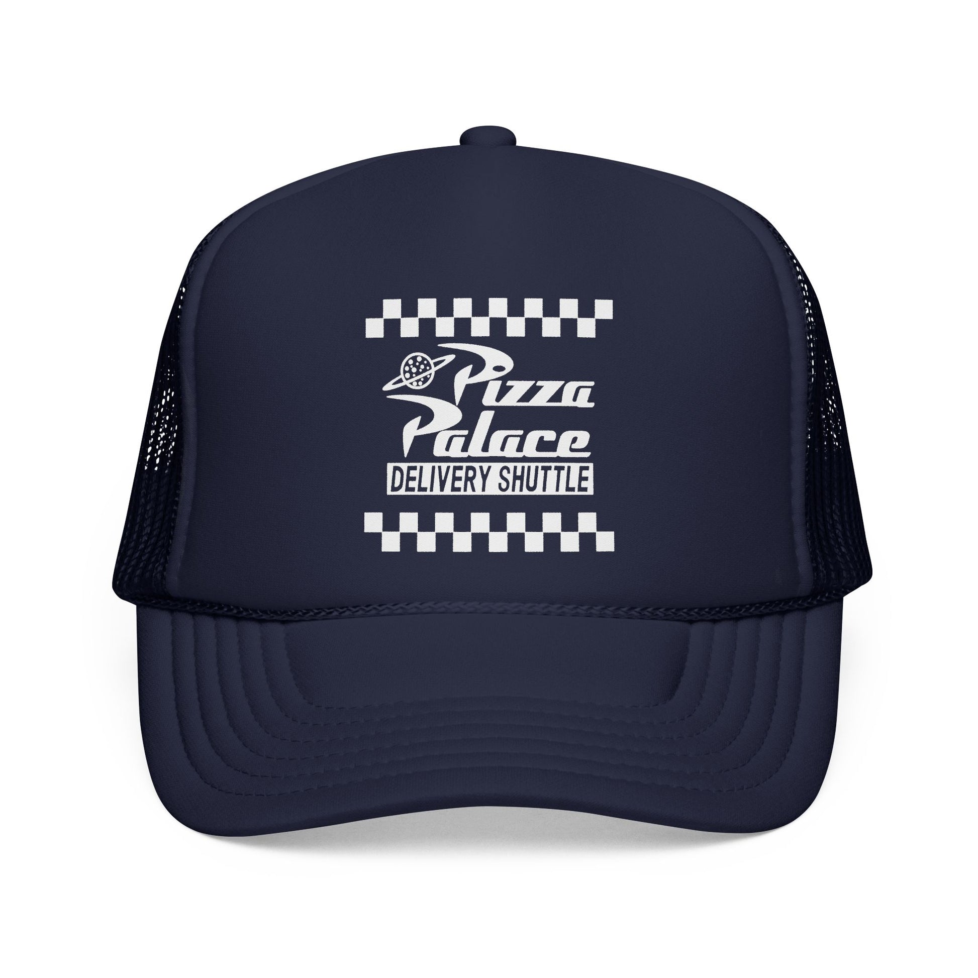 Pizza Palace Delivery Trucker Cap | Retro Checkerboard Logo