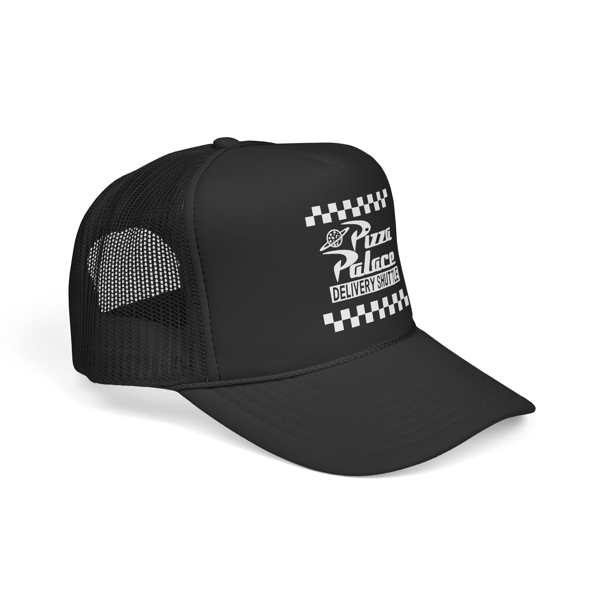 Pizza Palace Delivery Trucker Cap | Retro Checkerboard Logo